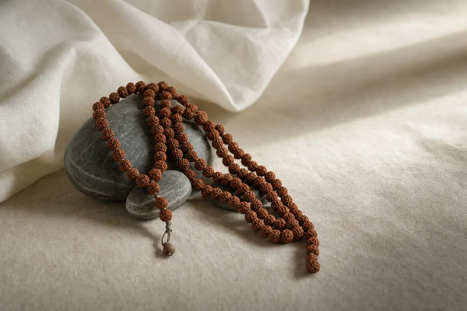 mala beads hero image — How to Use Mala Beads: Counting, Breathing, and Building a Practice That Sticks