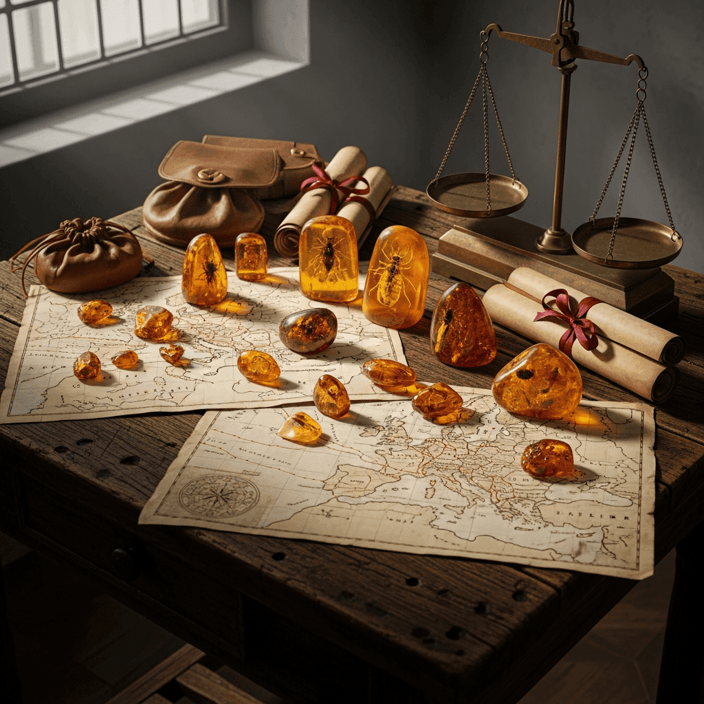 Ancient Amber Routes: Medieval Trade Paths of Golden Resin